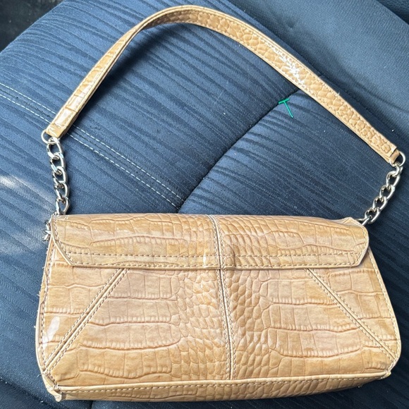 Liz Claiborne Tan Crocodile-Embossed Shoulder Bag - Picture 2 of 5